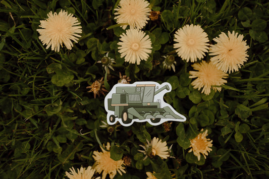 John Deere Combine Kids Sticker